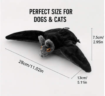 Flying Bat™ Interactive Flapping Toy for Dogs & Cats – Remote-Controlled Moving Pet Toy with Catnip
