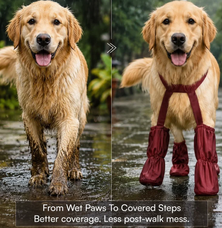 Waterproof Dog Leg Covers – Protective Dog Rain Boots & Paw Covers for Wet, Muddy Walks