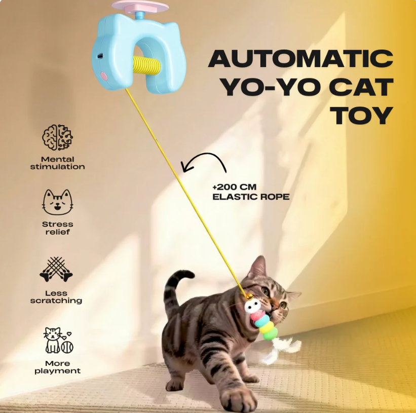 THE AUTOMATIC YO-YO TOY THAT DRIVES CATS WILD